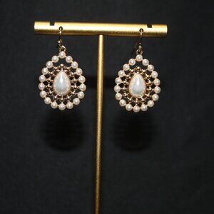 Monet Teardrop Faux Pearl Earrings